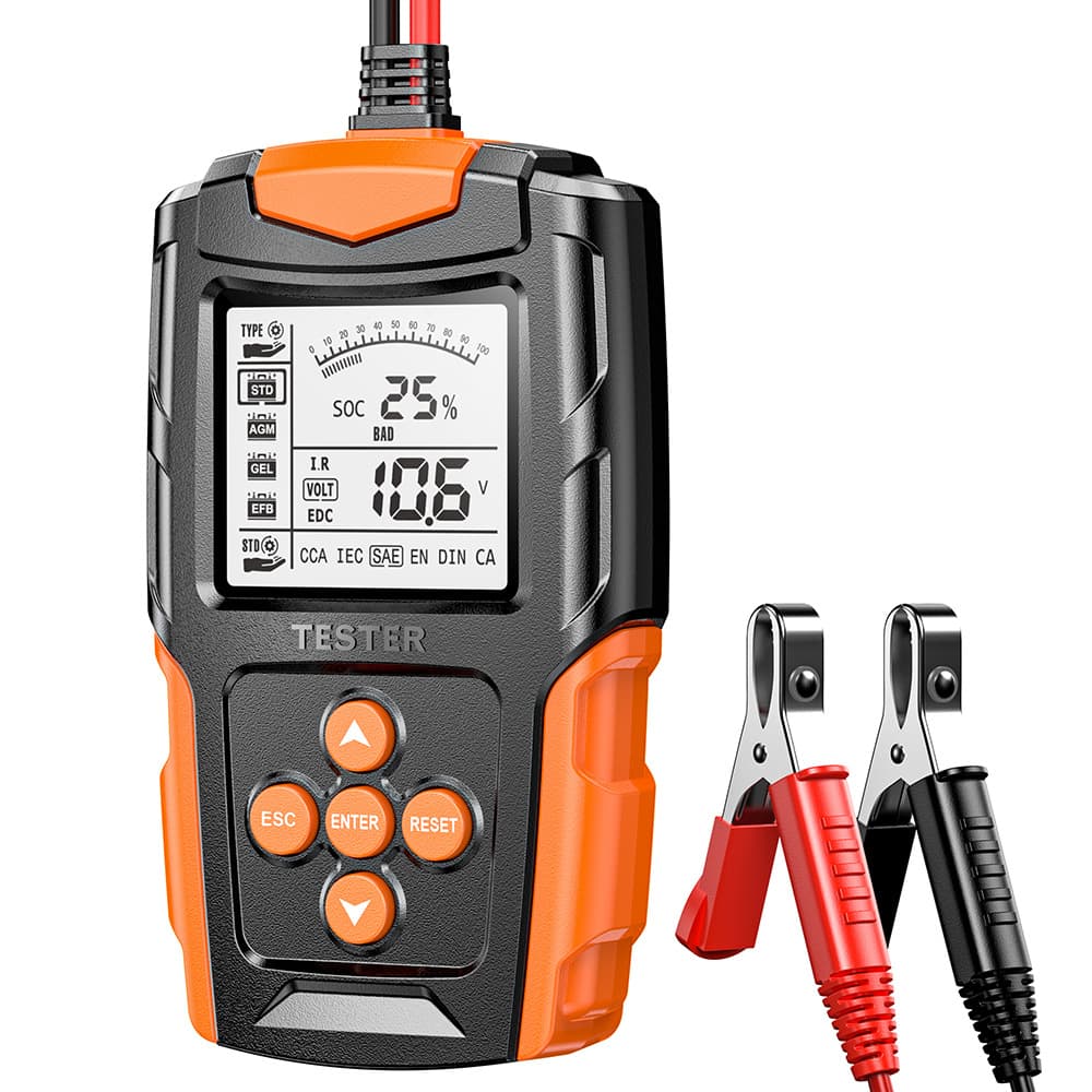 Car Battery Tester 12V 24V Battery Analyzer CCA Internal Resistance Meter Motorcycle Battery Diagnostic Tool