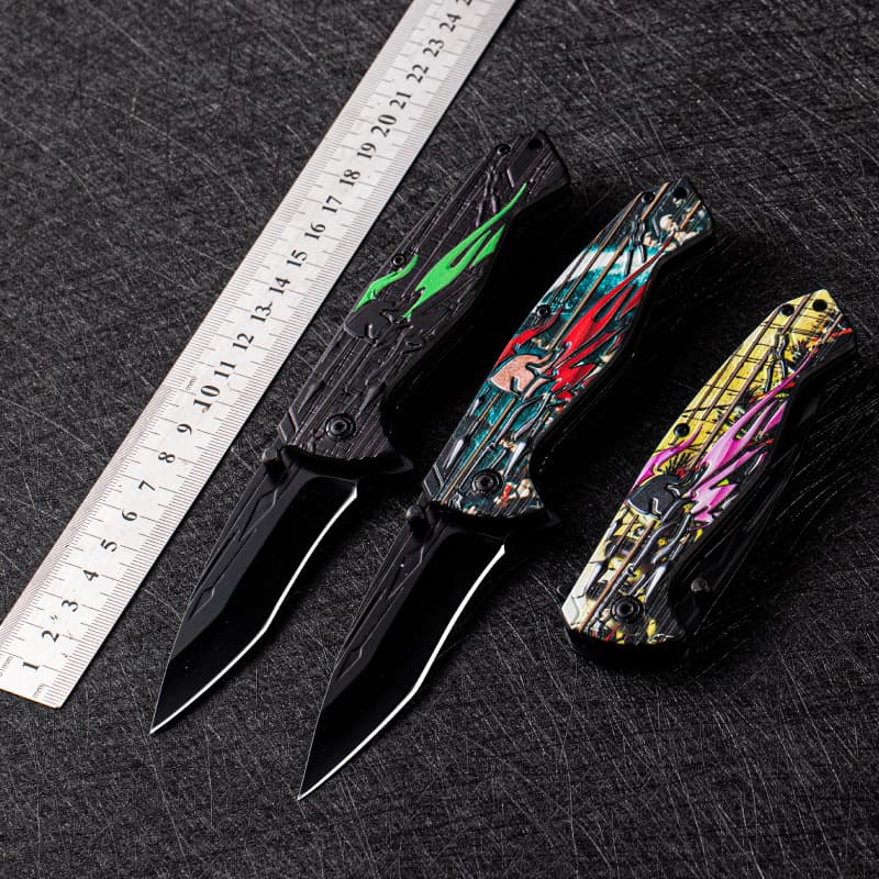 Outdoor Stainless Steel Folding Knife High Hardness Camping Survival Knife Multi-function Portable Utility Knife Fruit Knife