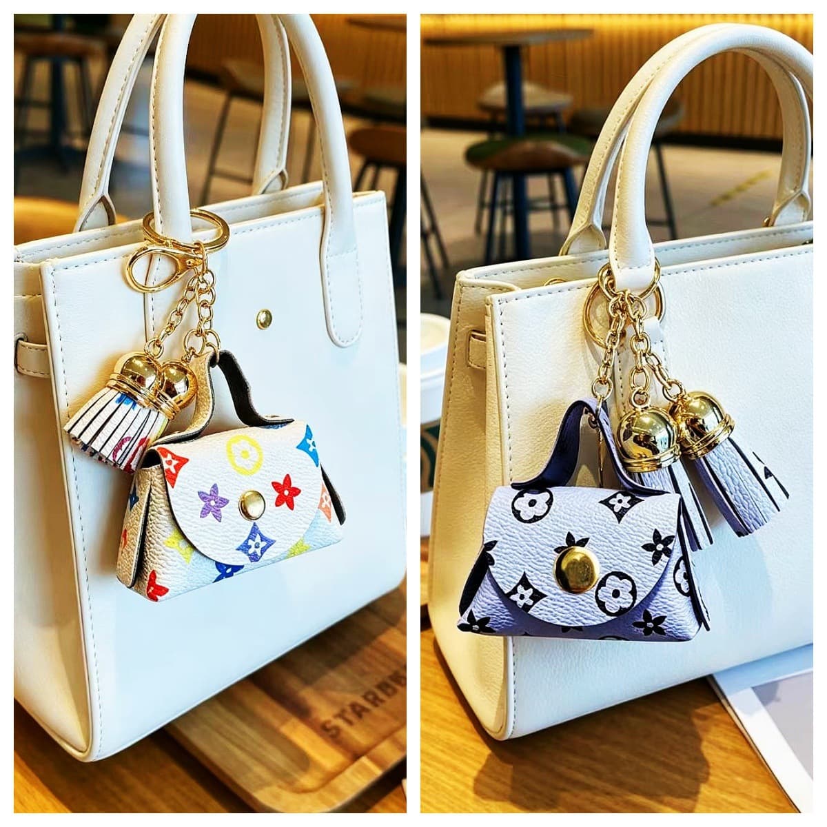 Cute mini leather small bag coin purse headphone bag storage bag presbyopia pendant key card bag key bag for women