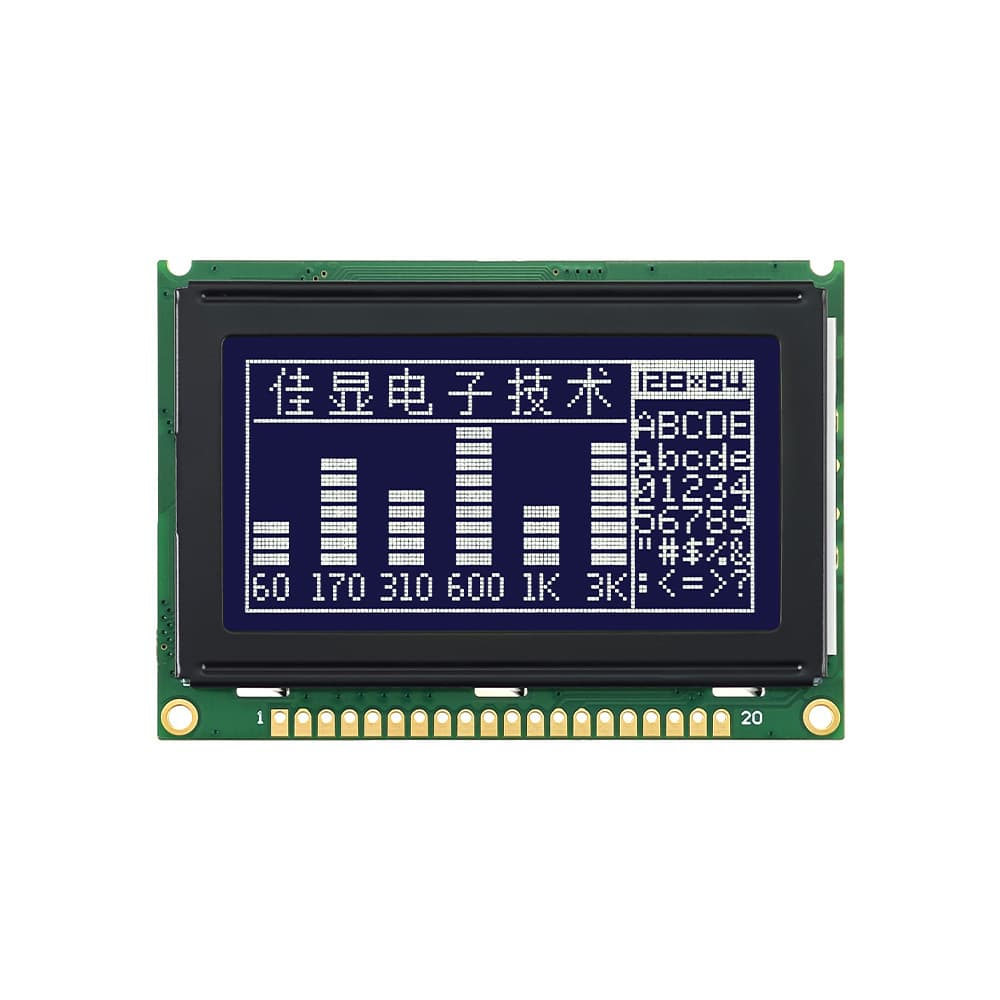 Manufacturer MCU LCD12864 LCD Screen DFSTN Black Background White Text Backlight 128*64 LCM Display Module