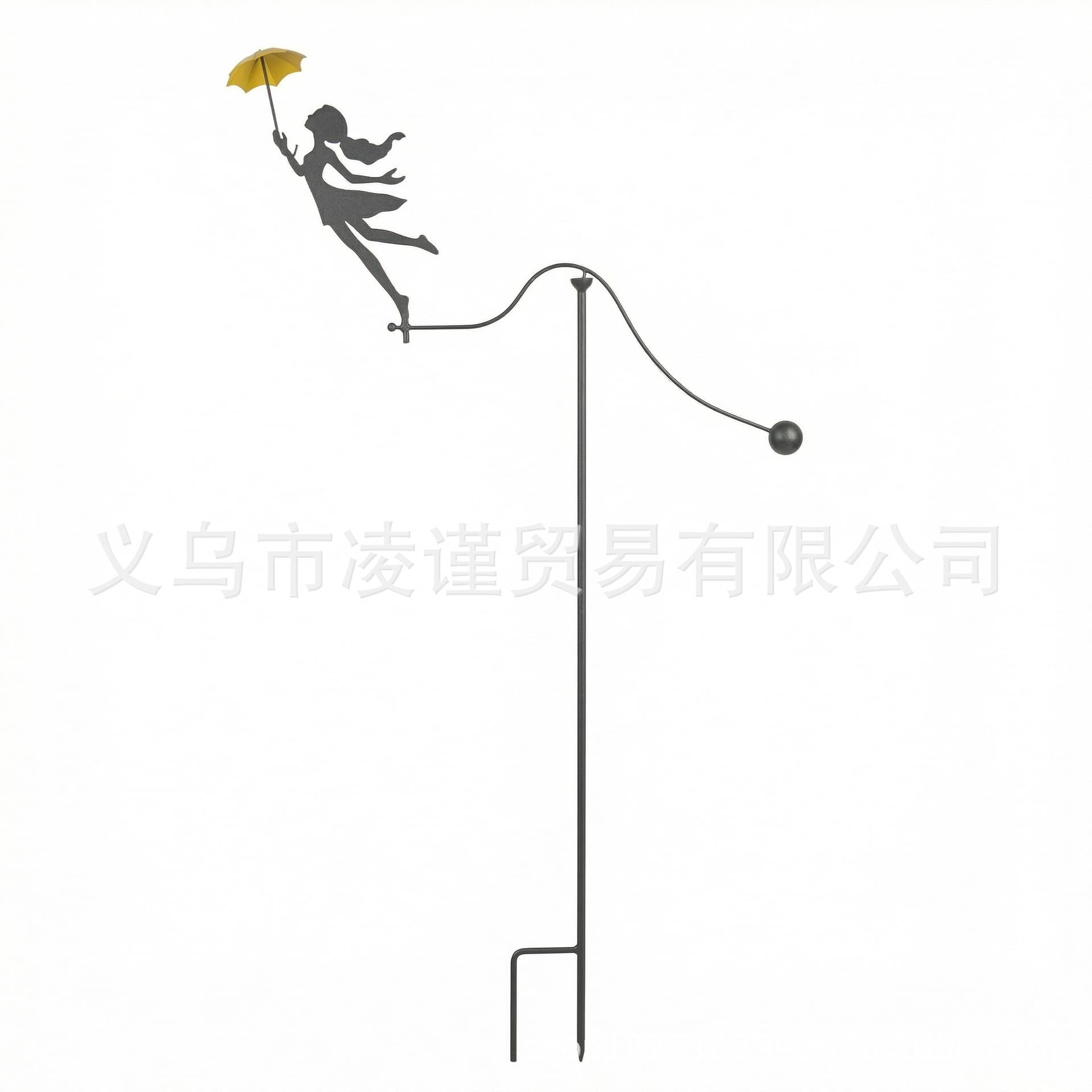 Cross-border Best Seller Iron Art Girl Balance Ornament - Vintage WindBalance