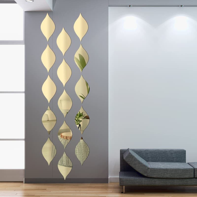 High-definition unbreakable acrylic mirror sticker, self-adhesive soft mirror, no-drill decorative mirror for home bathroom makeup mirror