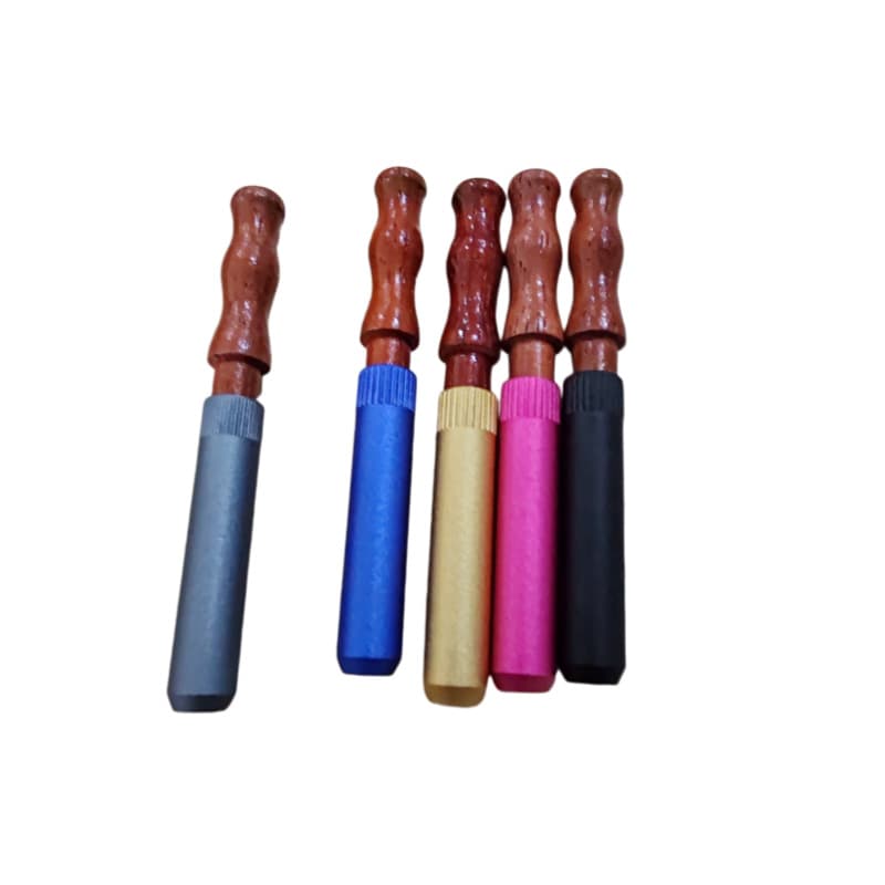 Cross-Border Aluminum Alloy Spring Pipe Press-Type Metal Mouthpiece Creative Smoking Accessories Easy to Clean Hot Seller