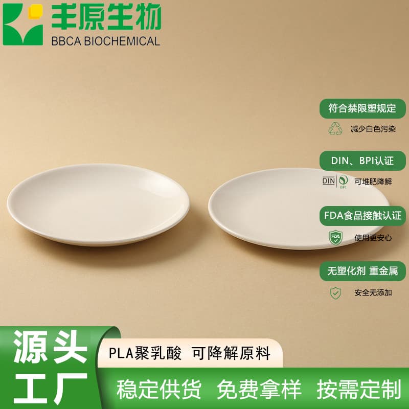 Melamine Round Appetizer Plate, Eco-Friendly PLA Material, High-Temperature Resistant, Easy to Clean, for Home, Restaurant, and Hotel Use