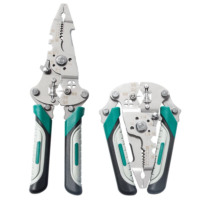 Keypai Stainless Steel Multifunctional Wire Stripper, Electrician Specialized Wire Stripping, Peeling, Splitting, and Winding Manual Wire Stripping Tool