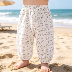 Children's Anti-Mosquito Pants Summer Cloud Cotton Boys Thin Sleep Pants Girls Casual Pants Infant Toddler Jogger Pants Baby Pants