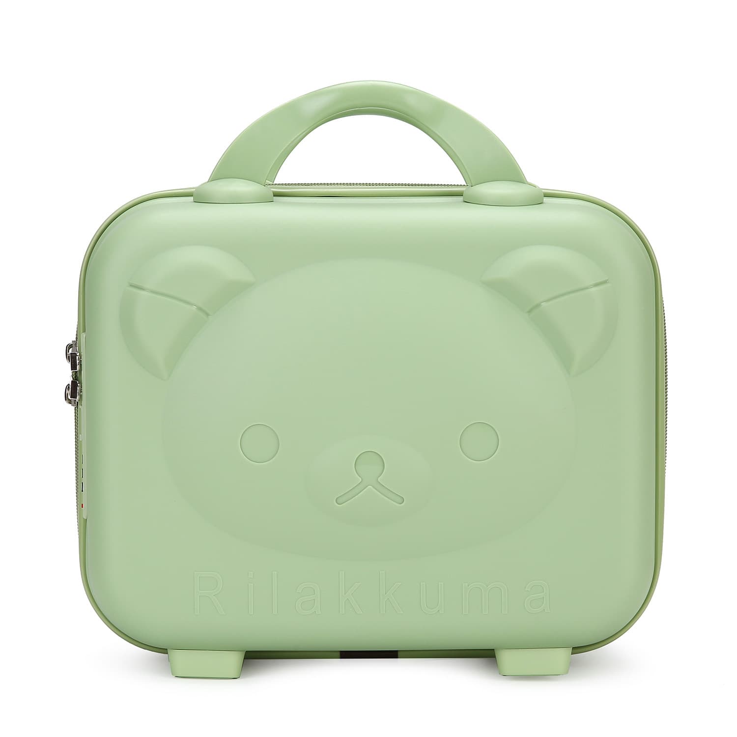 Bear Cartoon Suitcase for Women, Portable Carry-on Luggage, Storage Cosmetic Box, 14-inch Travel Case, Large Capacity