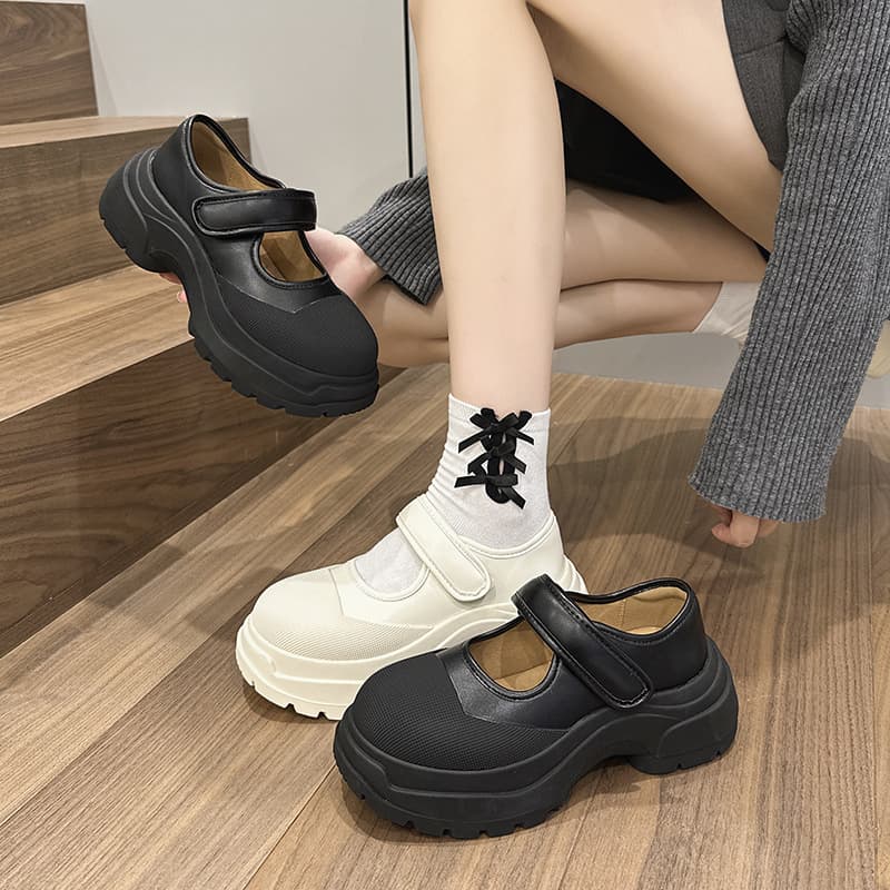 French Mary Jane Women's Shoes 2023 New Summer Evening Shoes Platform Single Shoes Thick Soled Loafers Women's Buckle Design
