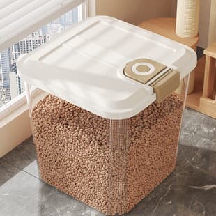 Xingyou Cat Food Storage Bucket, Dog Food Sealed Container with Moisture Protection and Scoop, Pet Food Snack Freeze-Dried Organizer