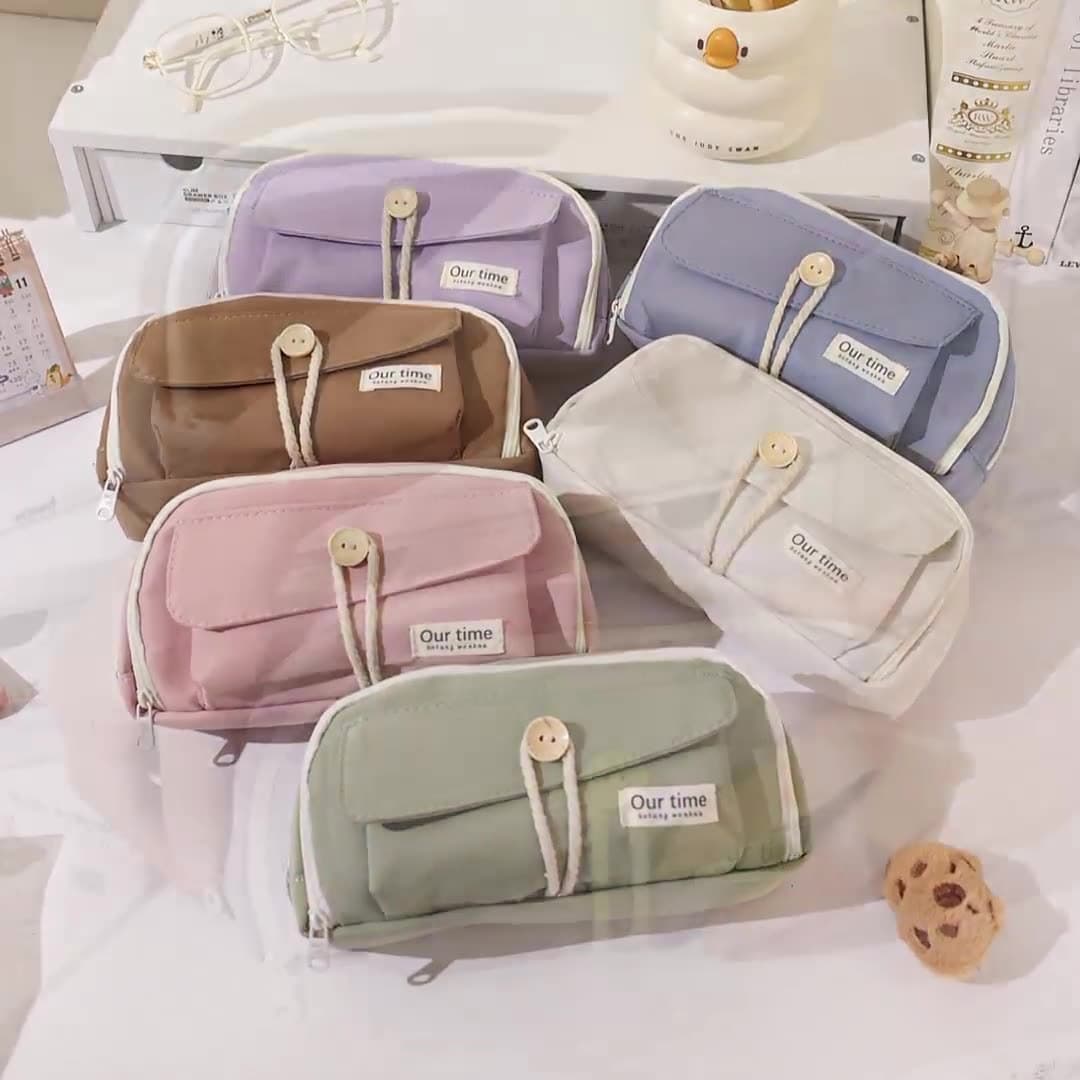 High-value large-capacity minimalist stationery pouch student pencil case