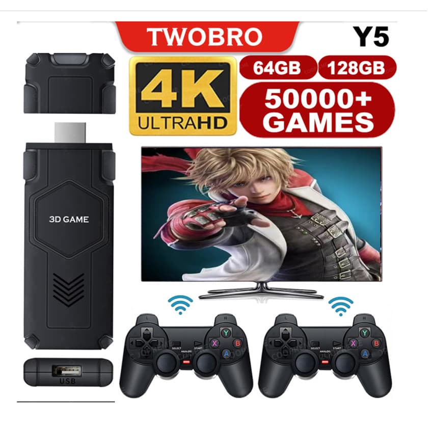 TV Game Console Y5 GD10 Open Source Arcade HDMI HD 3D King of Fighters, God of War, Tekken, PSP1 Wireless Controller