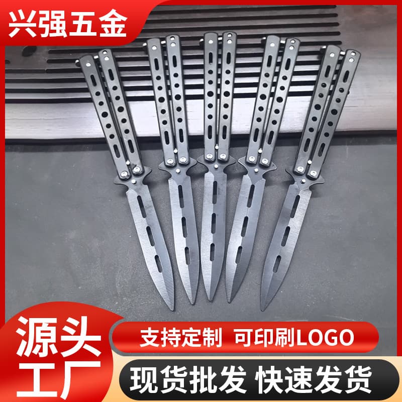 CS:GO Butterfly Folding Training Knife YY Cool Beginner Flipping Show-off Tool Safe Unsharpened Anime Merchandise
