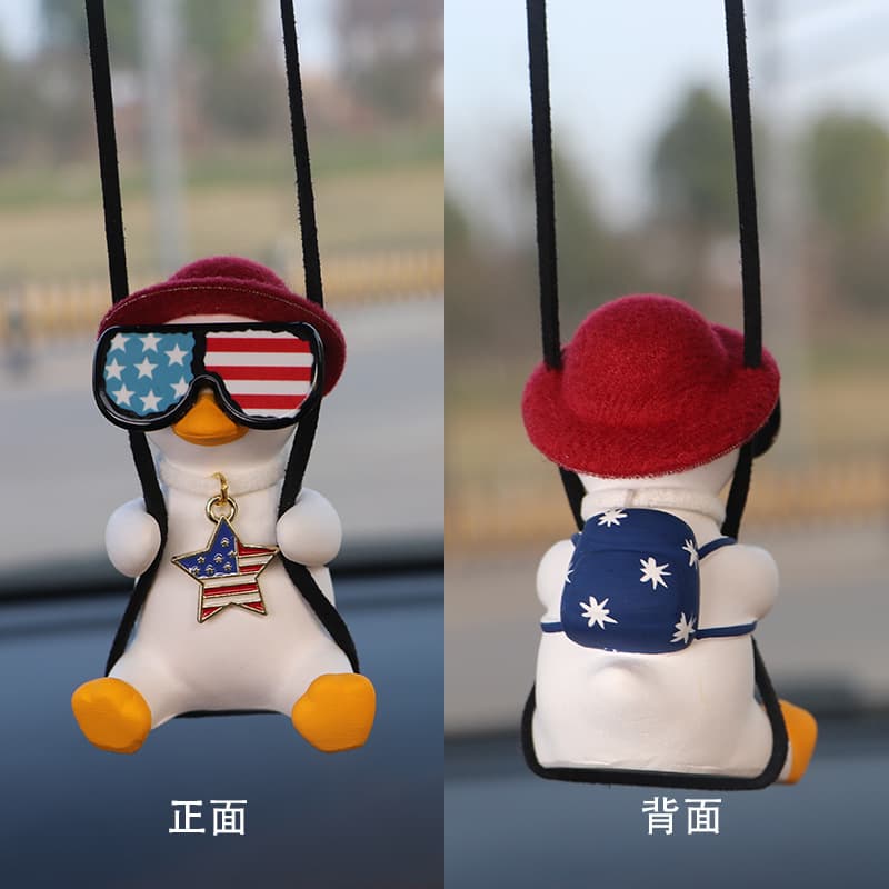 Swing duck car pendant Cross-border hot selling car pendant Amazon car interior decoration pendant wholesale