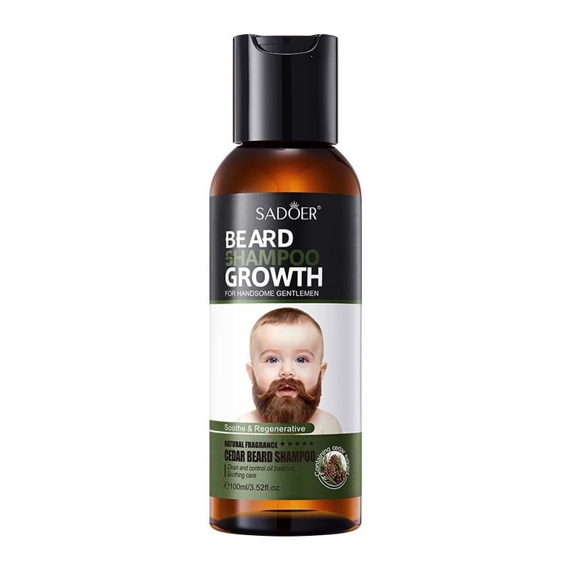 SADOER Cedar Beard Shampoo 100ml Men's Cleansing Oil Control Softening Care Cross-border Wholesale