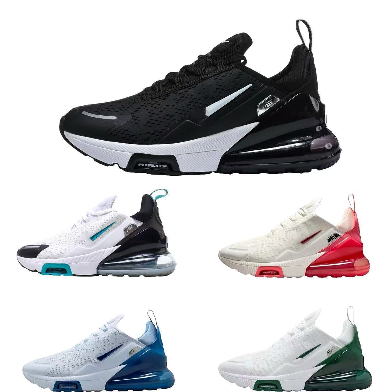 Purely Original New Air Max 270 Flyknit Breathable Mesh Sports Cushioning Air Cushion Casual Men's and Women's Running Shoes