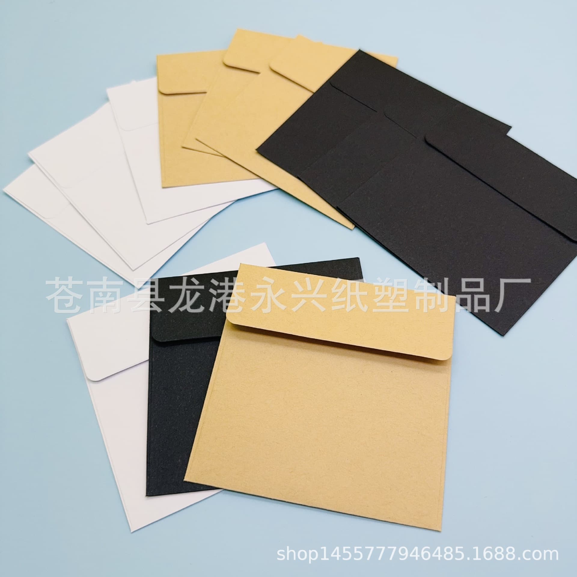 10×10cm Retro Square Mini Small Envelope Western Small Kraft Paper Invitation Literary Envelope in Stock