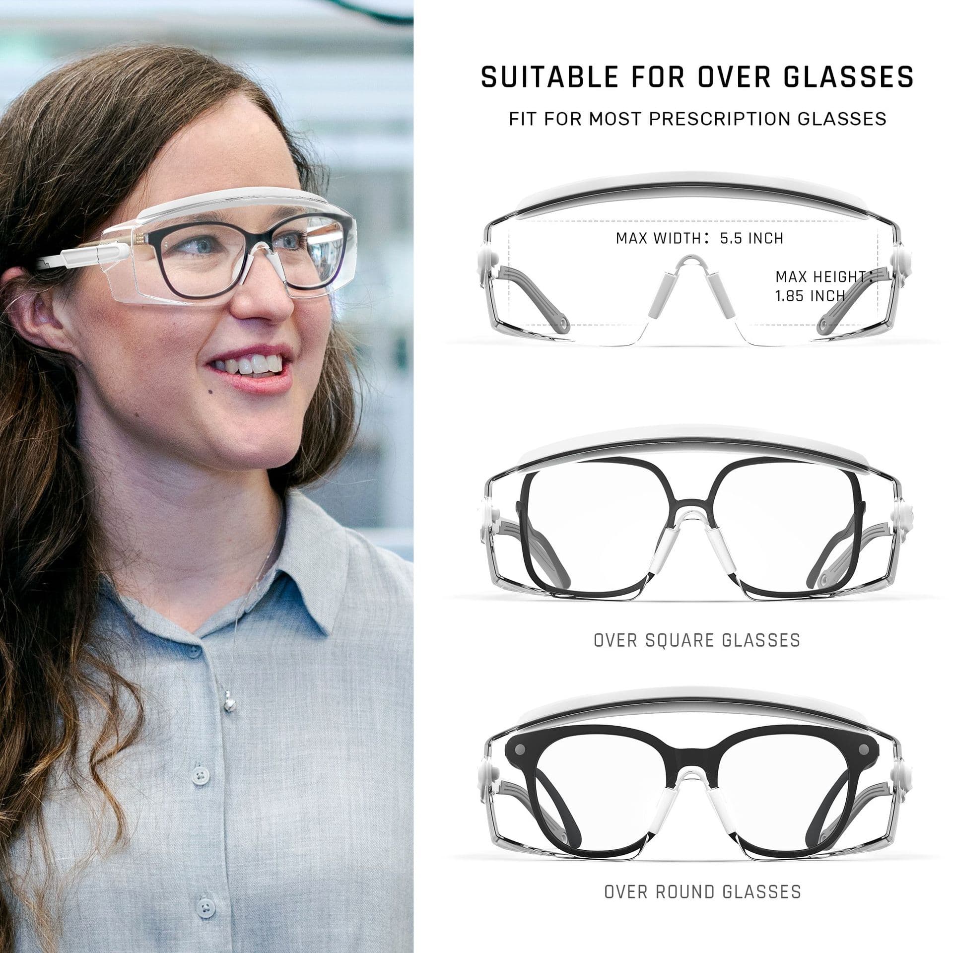 Wholesale Stock Safety Protective Glasses, Impact Resistant, Anti-Fog, Splash and Particle Resistant, Labor Protection Safety Glasses