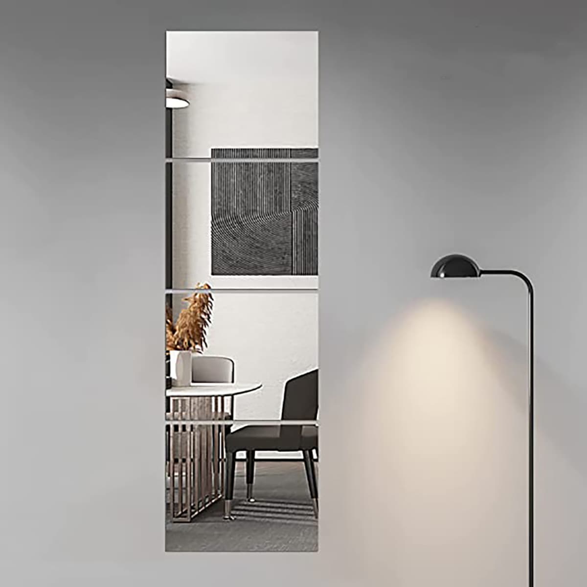 2MM Thick Acrylic Soft Mirror Wall Sticker Self-Adhesive High-Definition Full-Length Mirror for Home Bathroom Mirror Film