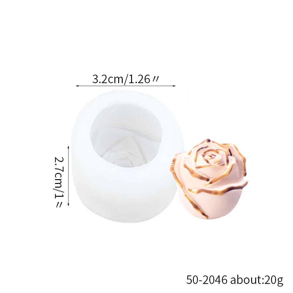 Rose Candle Silicone Mold DIY Valentine's Day Rosebud Ice Cube Mold Whiskey Ice Ball Ice Making Mold