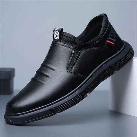 TikTok Men's Shoes, Cross-Border Men's Casual Leather Shoes, Breathable Men's Shoes, Soft Sole Soft Upper Shoes, Driving Shoes, Loafers