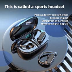 VALDUSVTS-220 Cross-border Bluetooth Wireless Earphones: Low Latency Noise Cancellation, Digital Battery Display, Clip-on Style