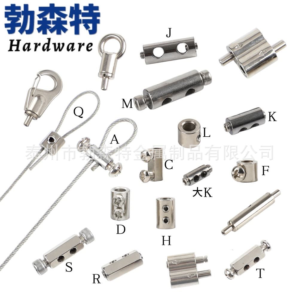 Lifting Code Lock Clip Fastening Wire Rope Locking Line Device Double Hole Lock Clamp Tightening Extensible Fixing Adjustable Self-Locking