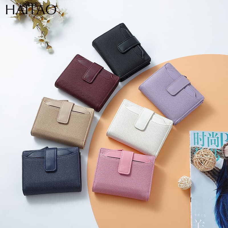 New Women's Wallet Short Solid Color Spring Female High-End Wallet Cross-Border Coin Purse Ins Women Wholesale