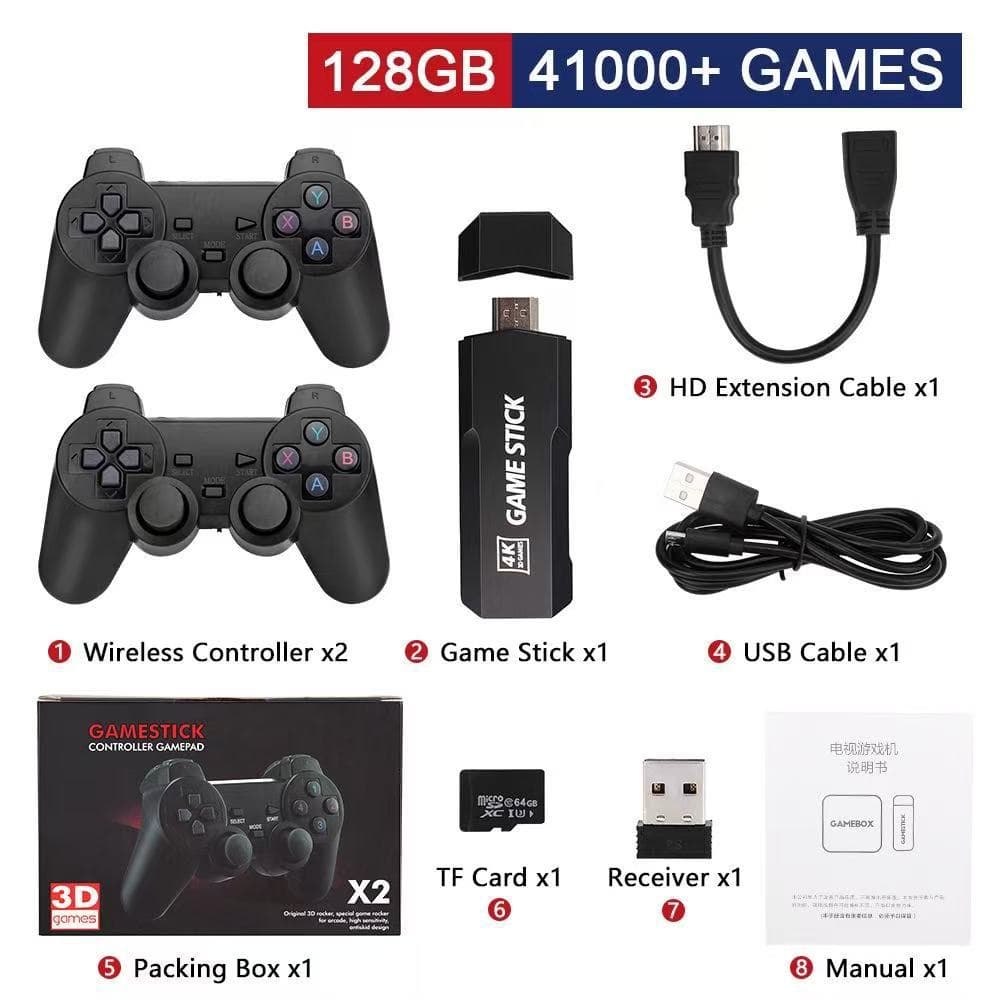 X2PLUS Home Game Console Cross-border 4K HD 3D Wireless PSP TV Game Console Arcade 40,000 Games God of War