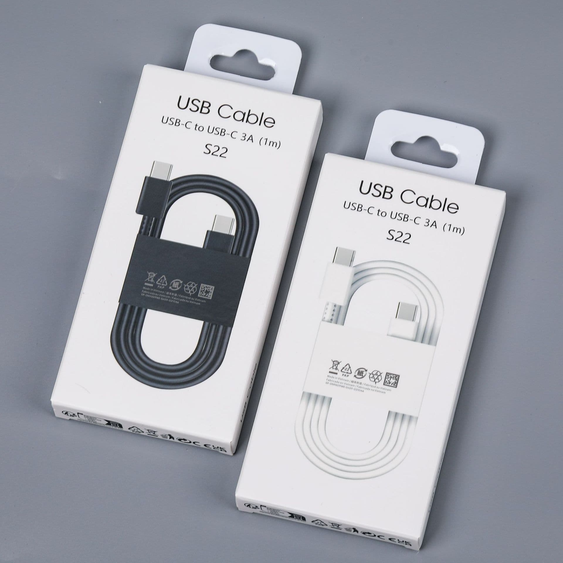 Suitable for Samsung S22/S23 data cable neutral packaging Type-C-Type-C charging cable packaging box