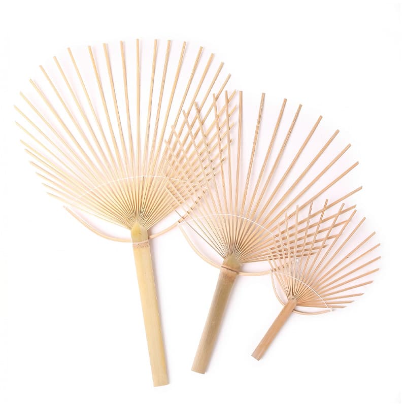 Bamboo Round Fan with Silk Ribs Semi-finished DIY Team Building Handcrafted Fan Zhuangjin Chinese Style Vintage