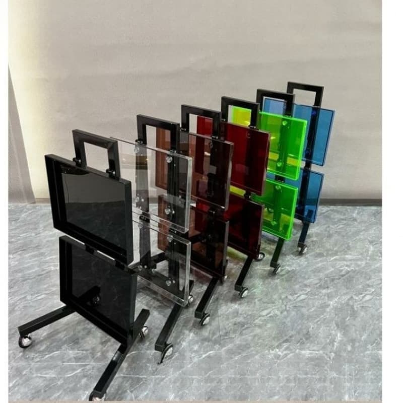 Stainless Steel Hairdressing Perm and Dyeing Cart Tool Cart Beauty Salon Cart Hair Cutting Trolley Folding Barber Shop