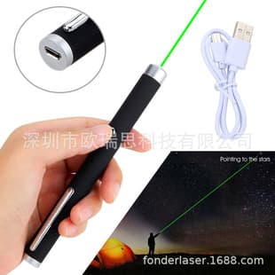 USB Rechargeable 532nm 5mW Red Green Single Point Laser Pointer Teaching Pointer Pen Pet Cat Toy