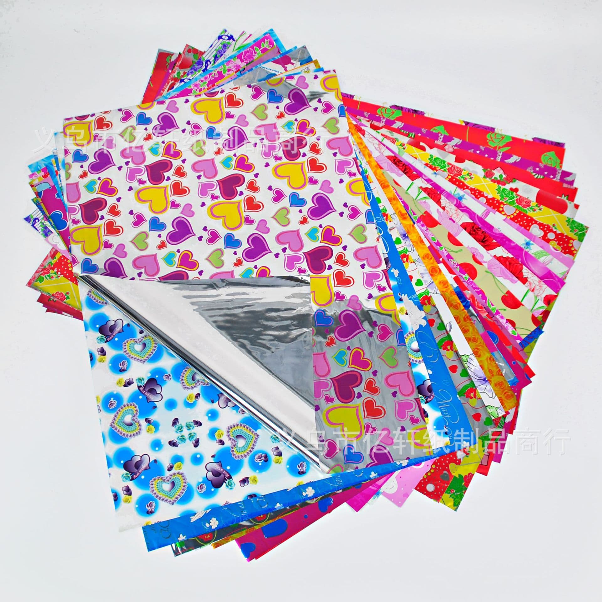 【Factory Direct】Supply of Aluminized Film Gift Wrapping Paper, Transparent Gift Wrap, Laser Aluminum Film Floral Wrapping Paper