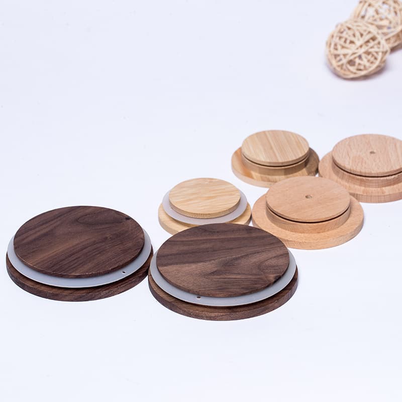 Bamboo Wood Lid Factory Direct Kitchen Storage Jar Wood Lid, Container Bamboo Lid, Coffee Can Wood Lid, Wood Cup Lid