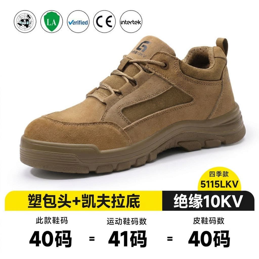Summer Breathable Electrician Shoes, Anti-Smash and Anti-Puncture Safety Shoes, Breathable Fly-Knit Comfort Work Protection 10KV Insulated Shoes
