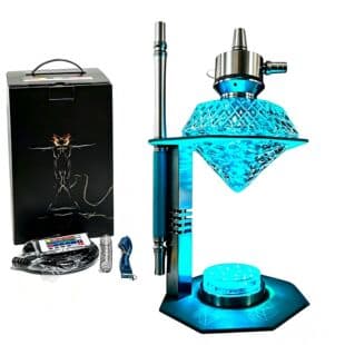 Arabic Full Diamond Shape Hookah Bar KTV with Light Single Tube Hookah