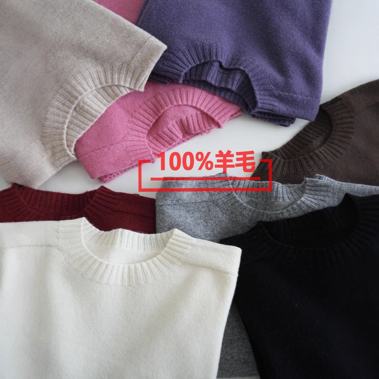 100% Pure Wool Soft Sweater for Women Autumn Winter Thick Loose Pullover Casual Style Knit Top Outerwear