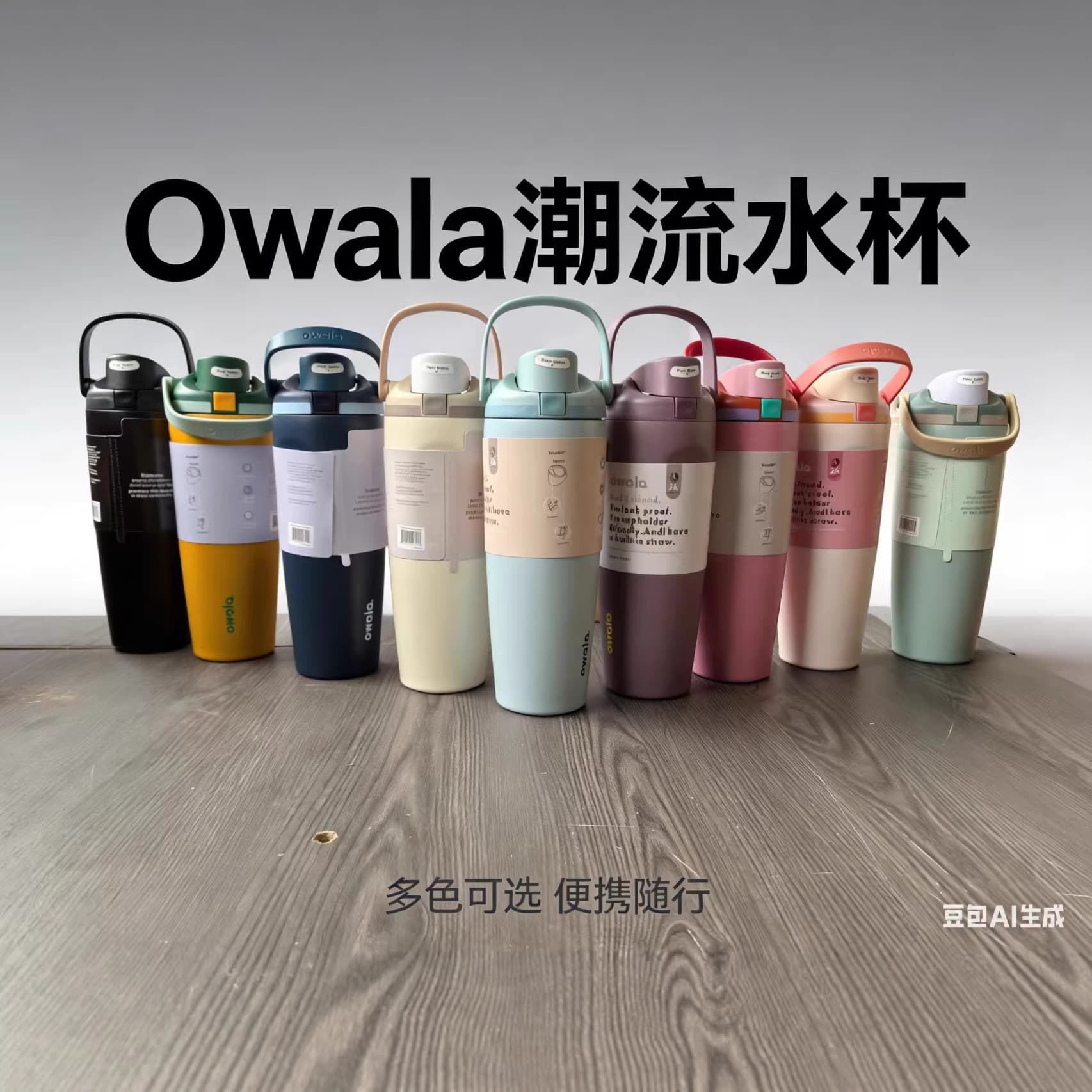 Cross-border owala large-capacity stainless steel thermos cup 30oz portable fruit cup double drink sports bouncing straight drink cup