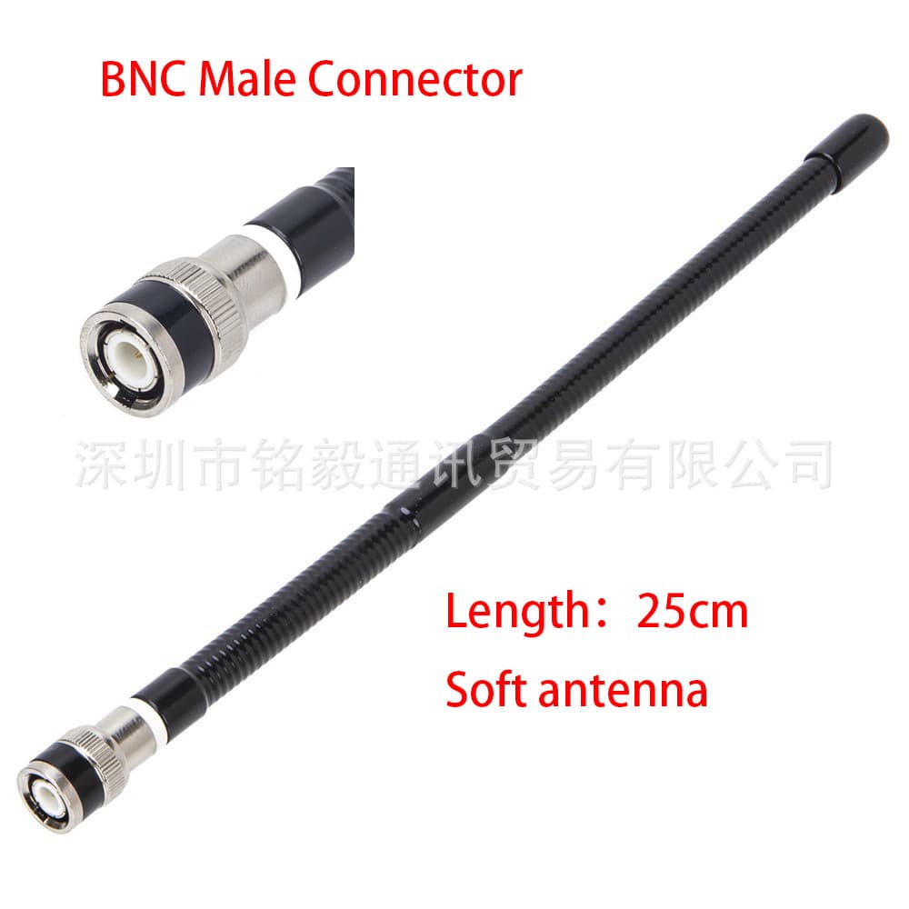BNC 27MHz 25cm Flexible Antenna 26-29MHz V8 27MHz Shortwave Handheld Radio Antenna, 27 Megahertz