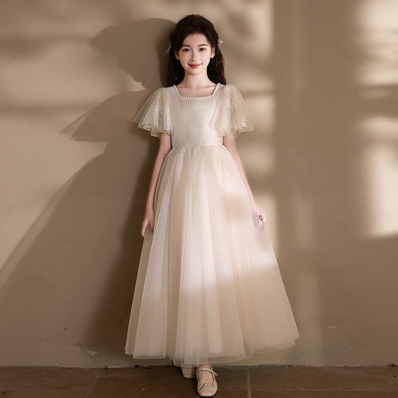 Children's Formal Dress Girls Wedding Gown for Piano Performance Host Cello Recital Birthday Evening Gown