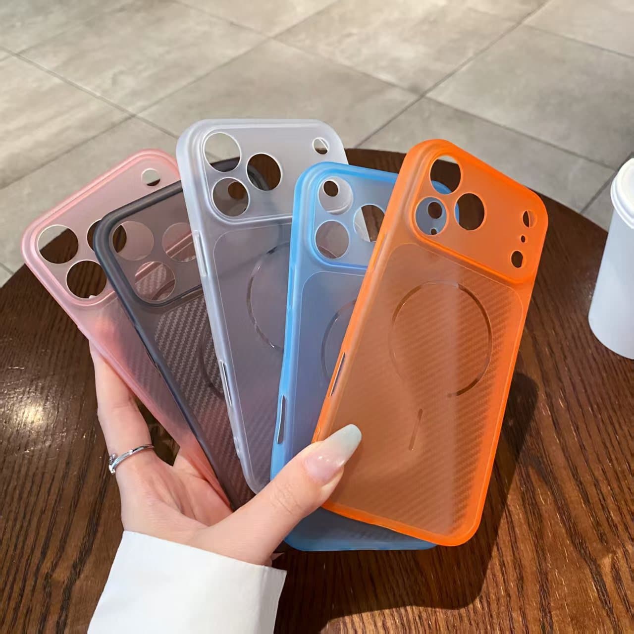 Compatible with iPhone 17 Pro Max Case Ultra-Thin Carbon Fiber Texture Apple 16 Pro Minimalist 13 Men Women 12/13
