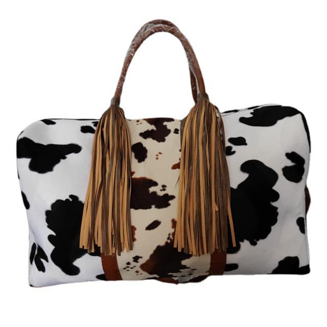 Amazon's popular travel bag, European and American large-capacity tassel travel bag, foreign trade handbag, cross-border women's cow bag