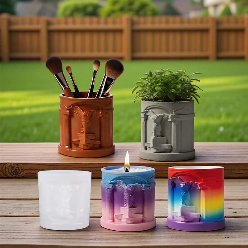 Yindian Victory Goddess Plaster Cup Mold DIY Resin Storage Cup Flower Pot Ornament Silicone Mold Baking Mold