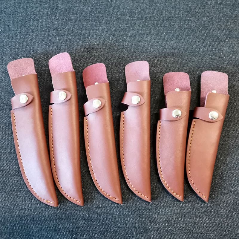 Universal Outdoor Leather Knife Sheath Handmade From High-quality Cowhide Anti-cut Leather Cover Belt Buckle Knife Pants