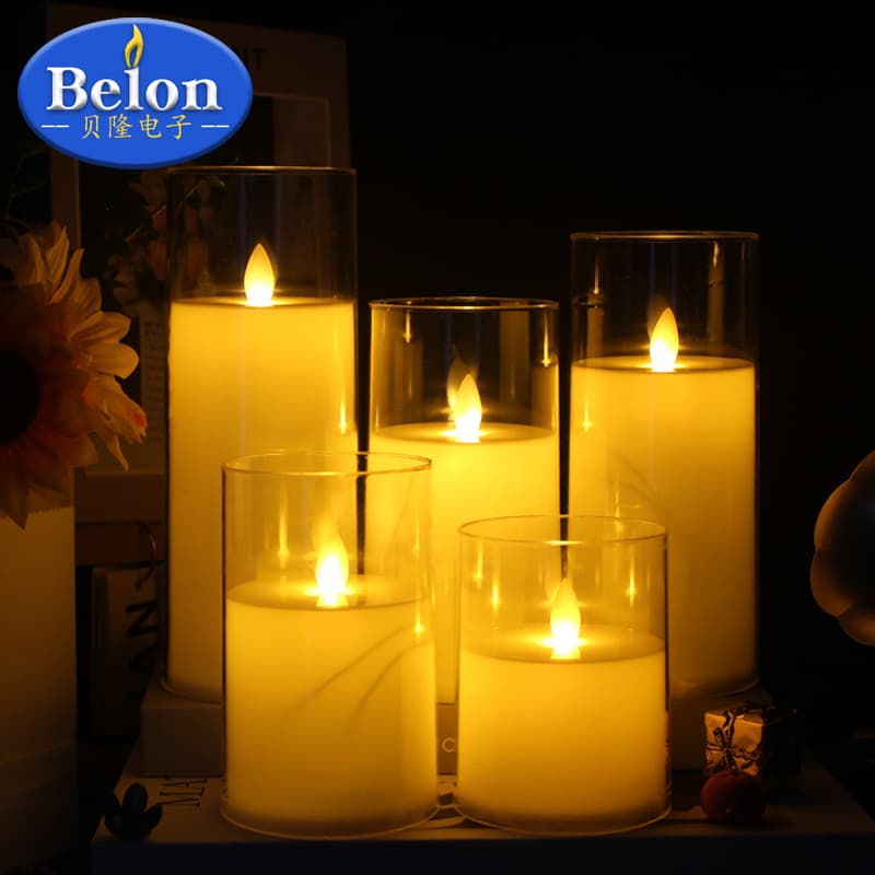 Simulated swinging LED electronic candle wedding candlelight concert script killing props Christmas acrylic atmosphere light