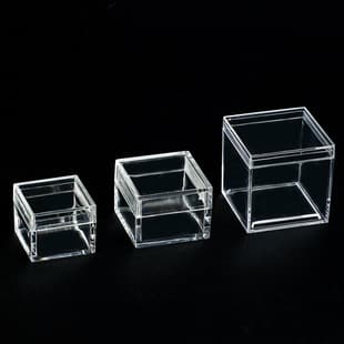 Small High-Transparency Square Plastic Storage Box, Small Accessories Earring Ring Organizer, Perler Beads Pill Case, Portable