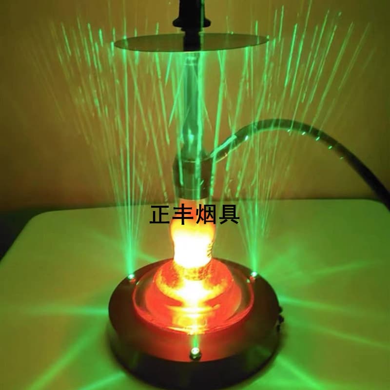 Arabic Hookah LED Light Plate Laser Base Multicolor Glow Glass Pot Charging Light Hookah Shisha