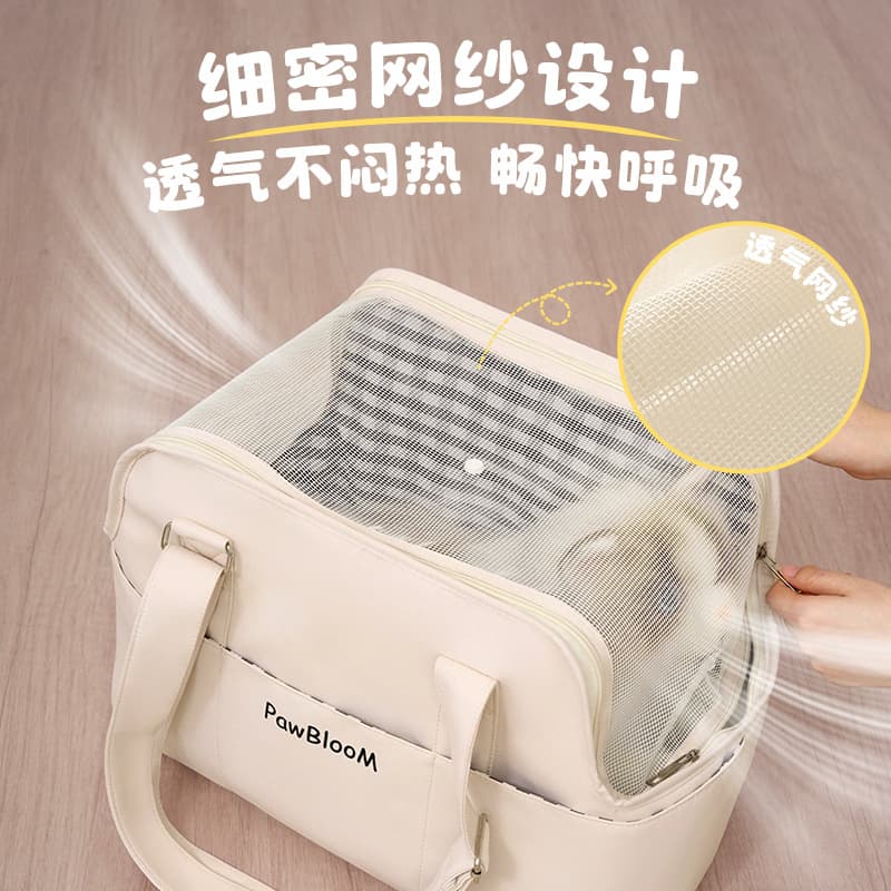 New Pet Carrier Cat Bag Portable Breathable Small Dog Travel Bag Handheld Crossbody Airline Approved Car Cat Carrier