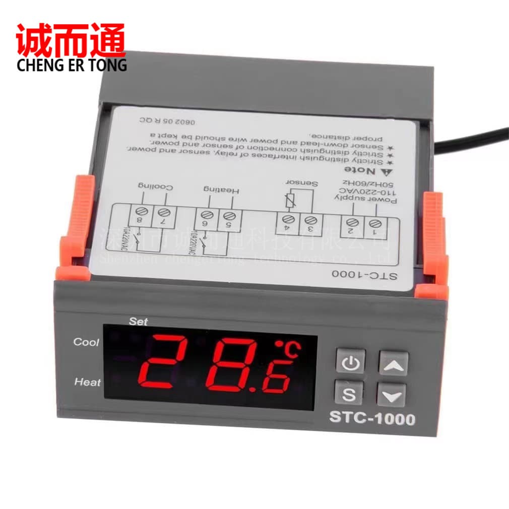 Thermostat Stc-1000 Aquarium Hatching Seafood Machine Digital Display Microcomputer Temperature Controller Switch 220V