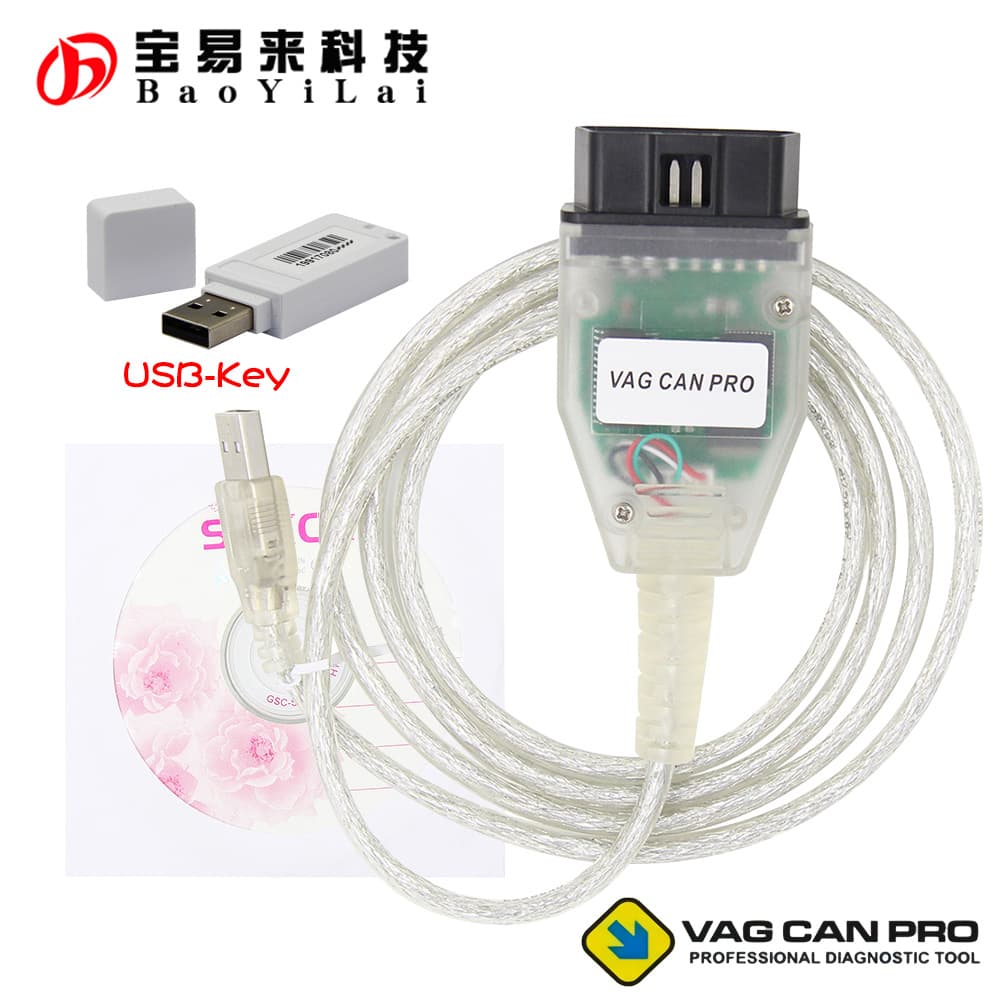 VCP Vag Can Pro for VW Audi K-line with USB-KEY Car Diagnostic Cable